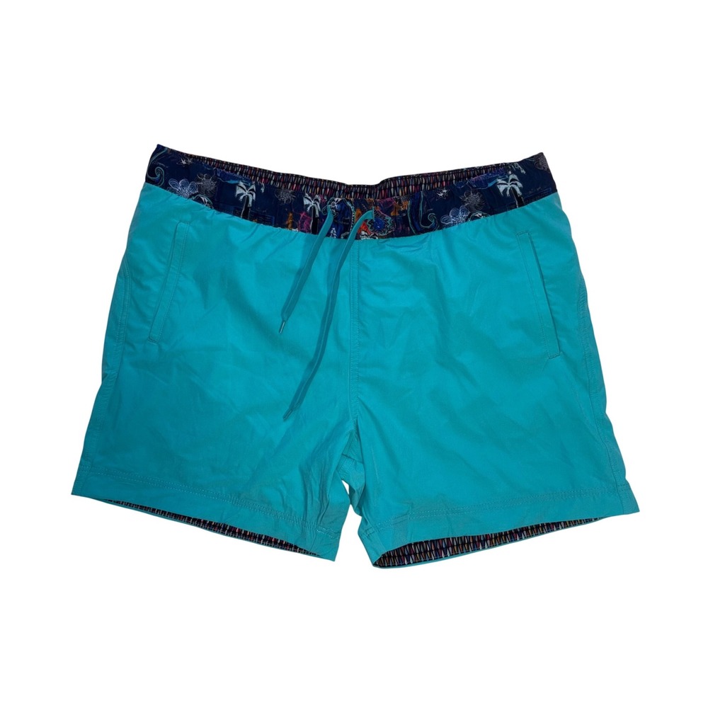 ROBERT GRAHAM Swim Shorts Mens 3XL Blue All At Seafoam Classic Fit 6in Inseam